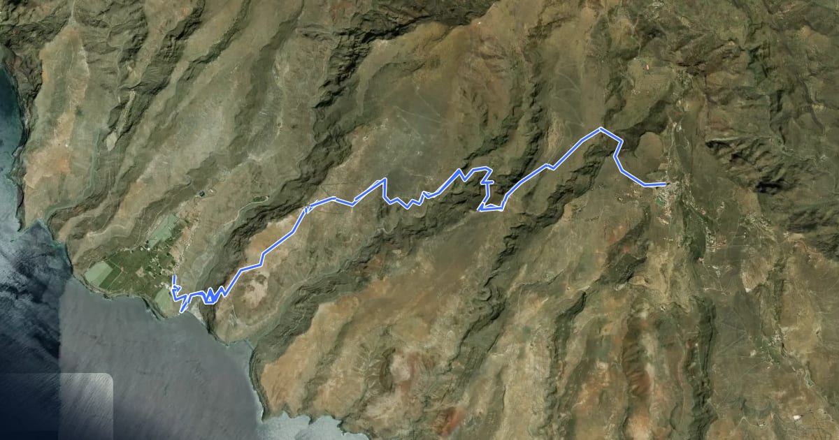 Маршрут Camino Natural Costas de La Gomera - Etapa 6 на спутниковом снимке