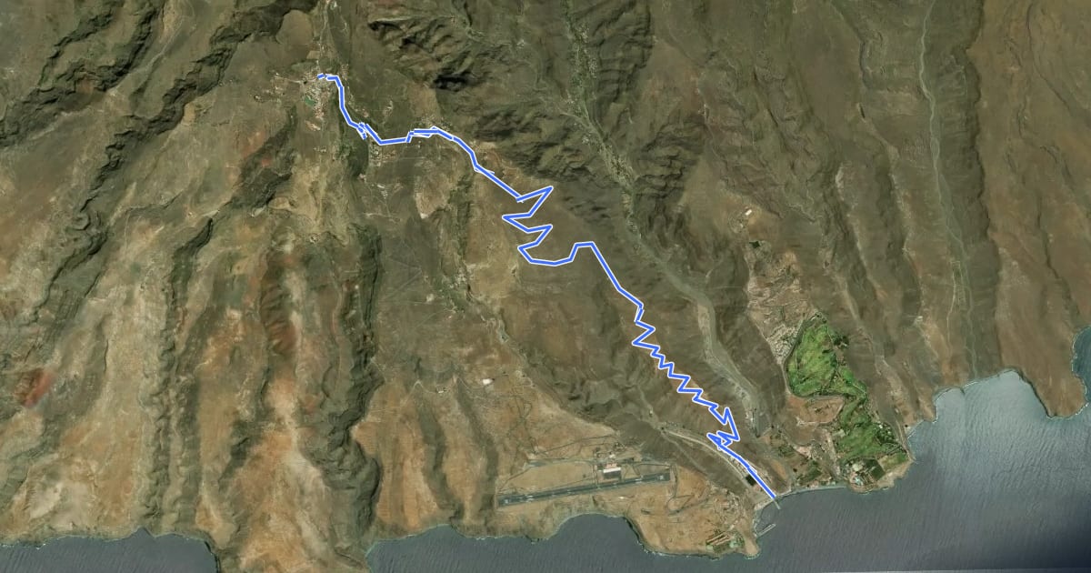 Маршрут Camino Natural Costas de La Gomera - Etapa 7 на спутниковом снимке