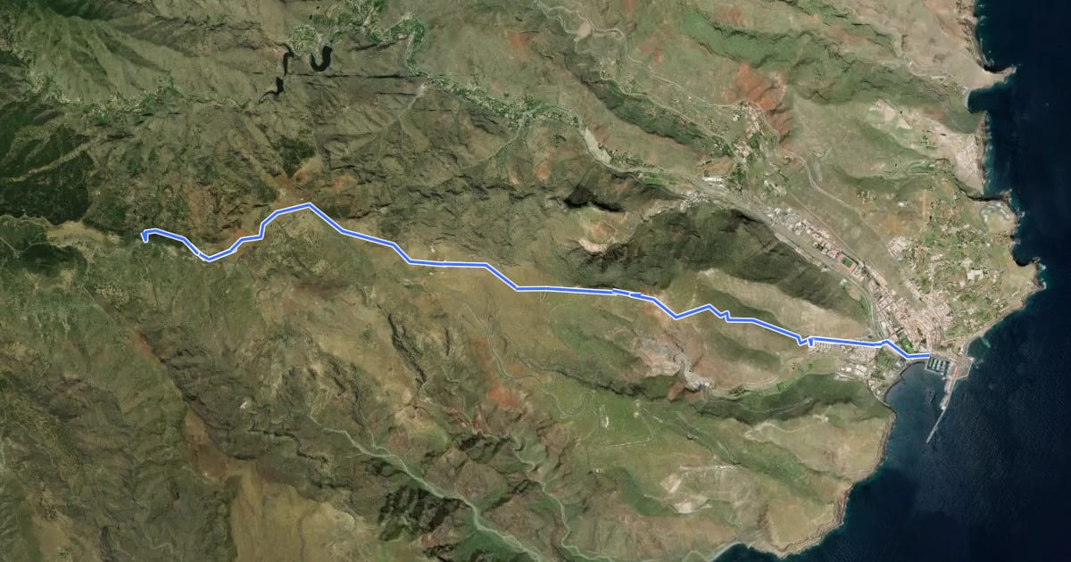 Маршрут Camino Natural Cumbres de la Gomera - Etapa 1 на спутниковом снимке