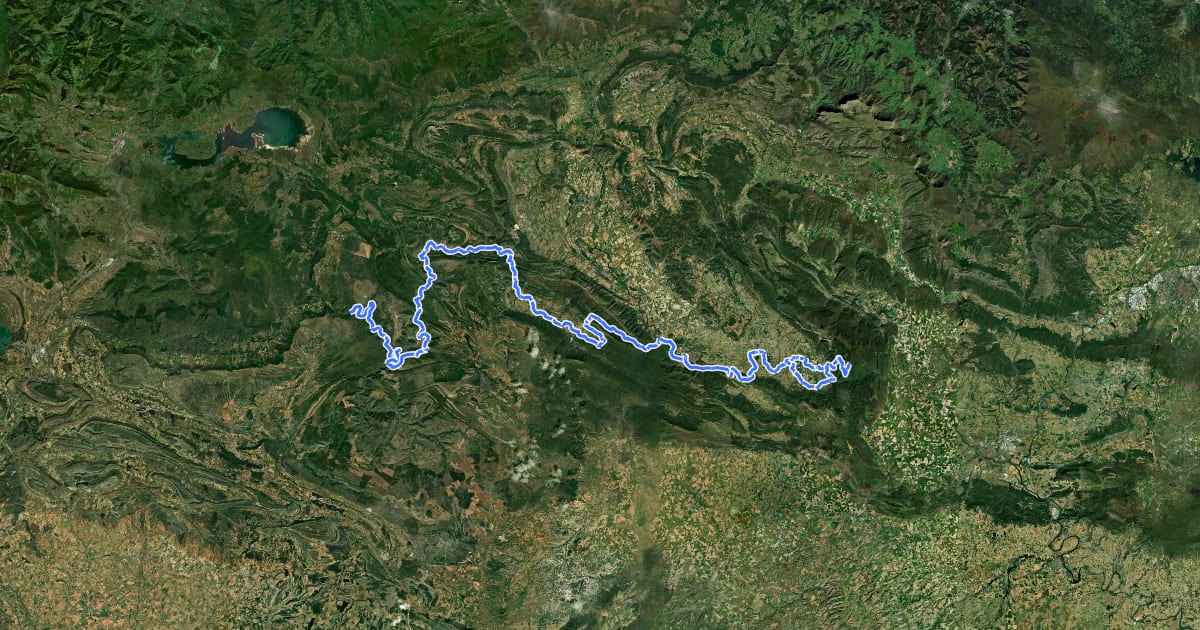 Маршрут Camino natural de Ebro - Castilla y León на спутниковом снимке