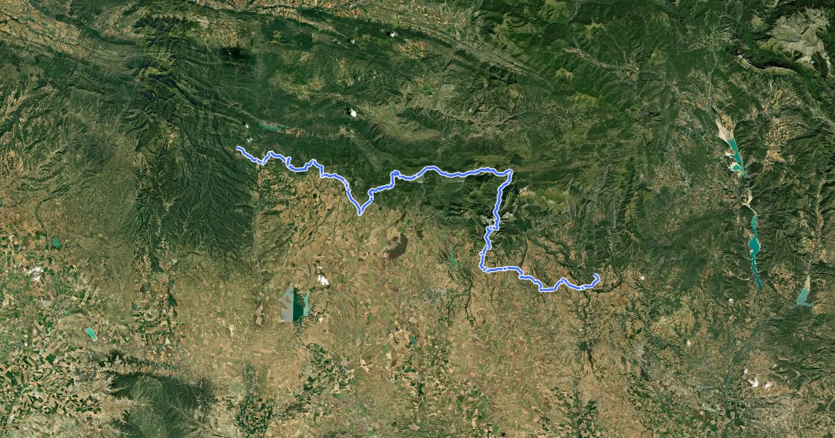 Маршрут Camino Natural de la Hoya de Huesca на спутниковом снимке