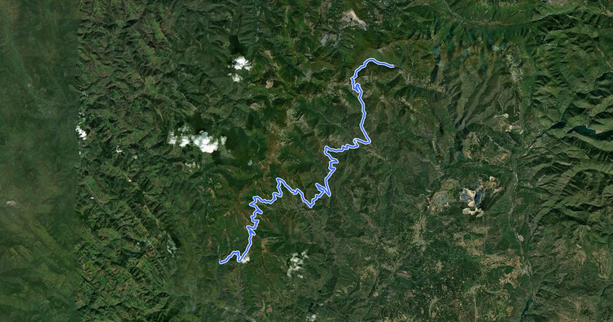 Маршрут Camino Natural de la Mirada Circular: Ancares Leoneses de Guímara a Balboa на спутниковом снимке