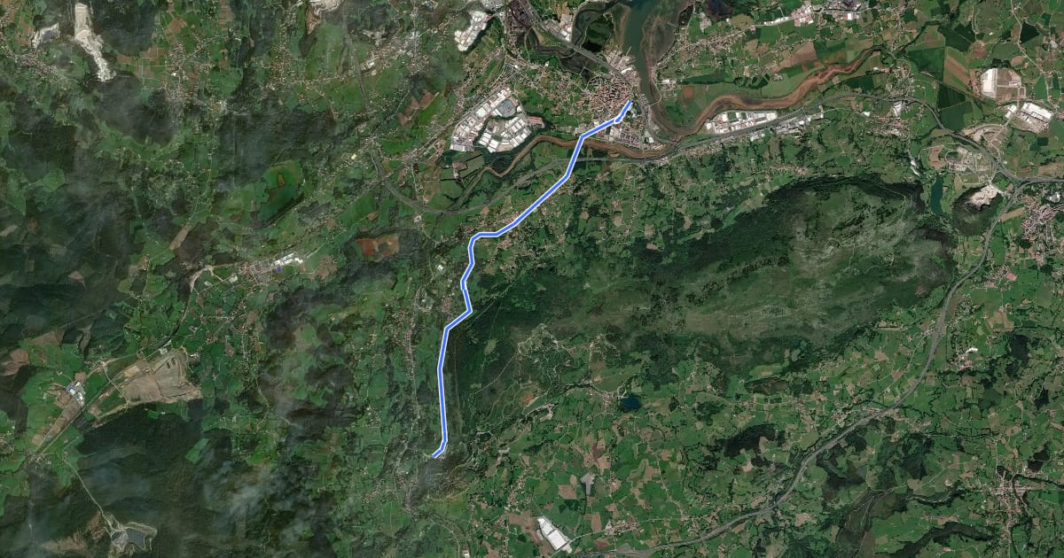 Маршрут Camino Natural de Villaescusa на спутниковом снимке