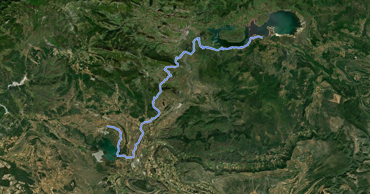 Маршрут Camino Olvidado (Bimón-Matamorisca) на спутниковом снимке