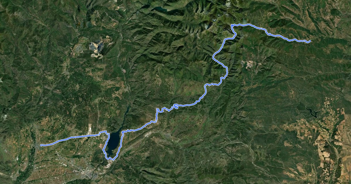 Маршрут Camino Olvidado (Cirujales-Cacabelos) на спутниковом снимке