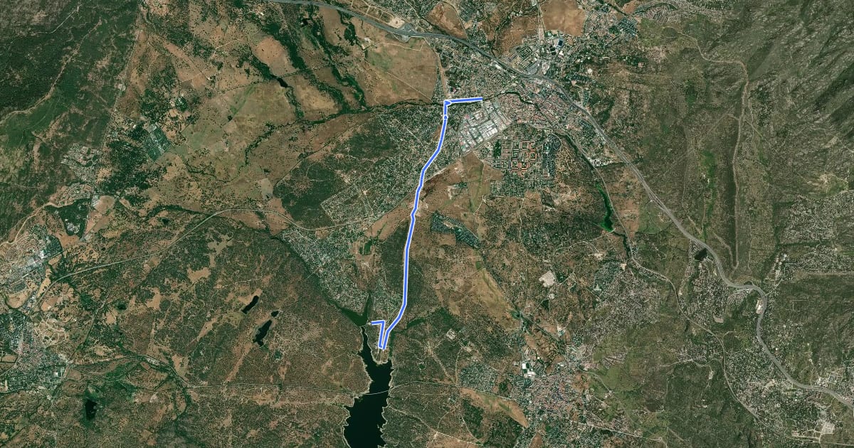 Маршрут Camino por la Cañada Real Segoviana на спутниковом снимке