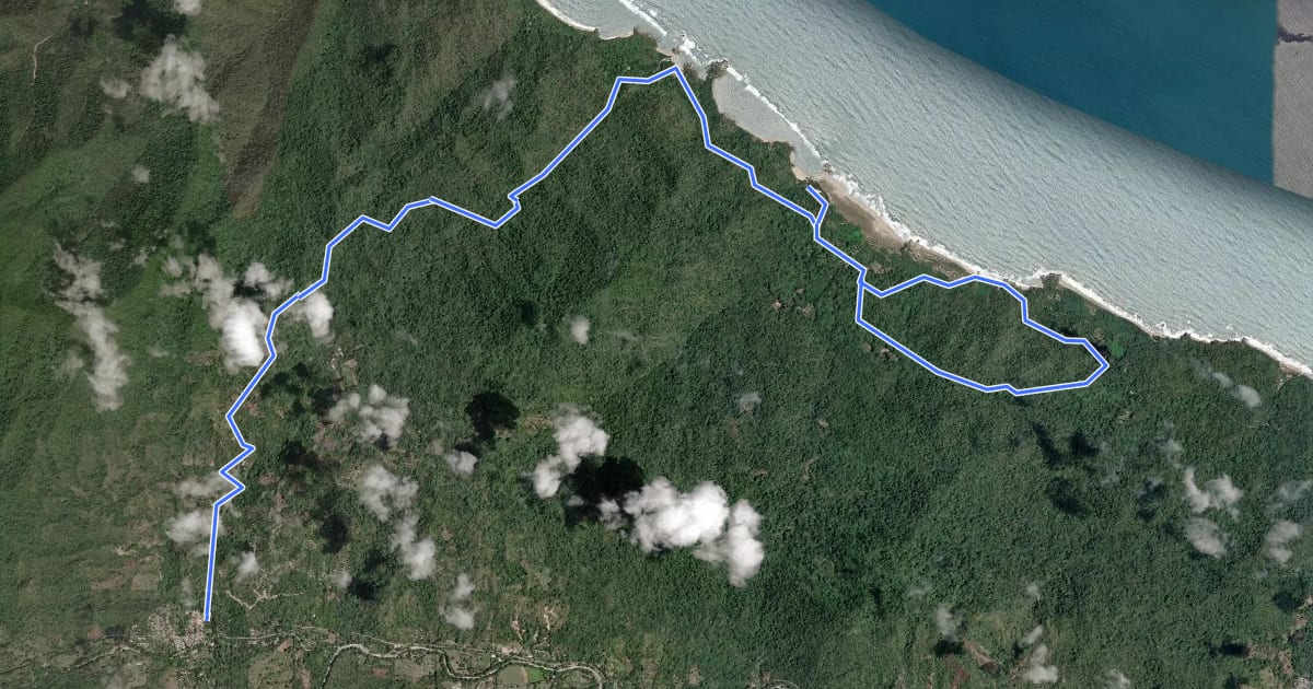 Маршрут Camino Precolombino a Pueblito на спутниковом снимке