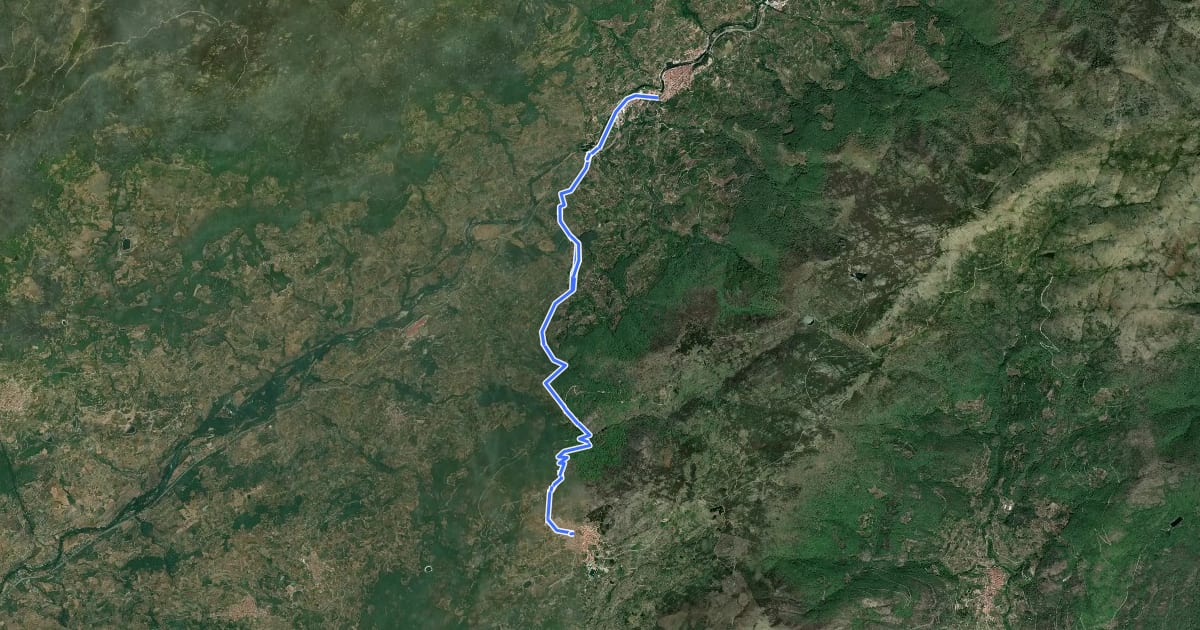 Маршрут Camino Real на спутниковом снимке