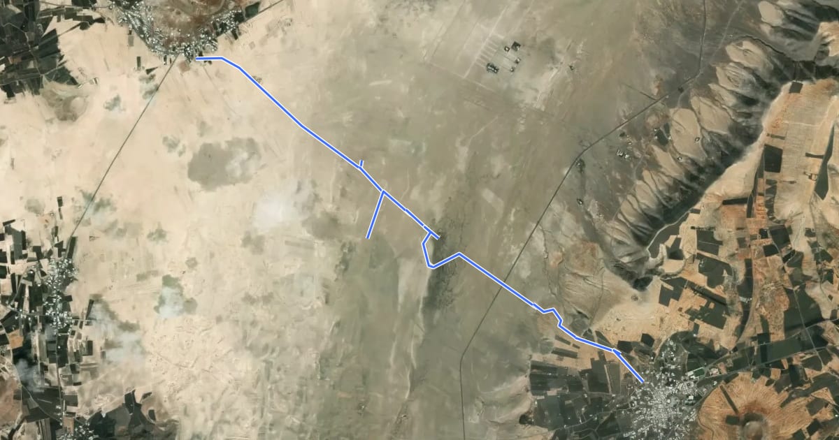 Маршрут Camino Real на спутниковом снимке
