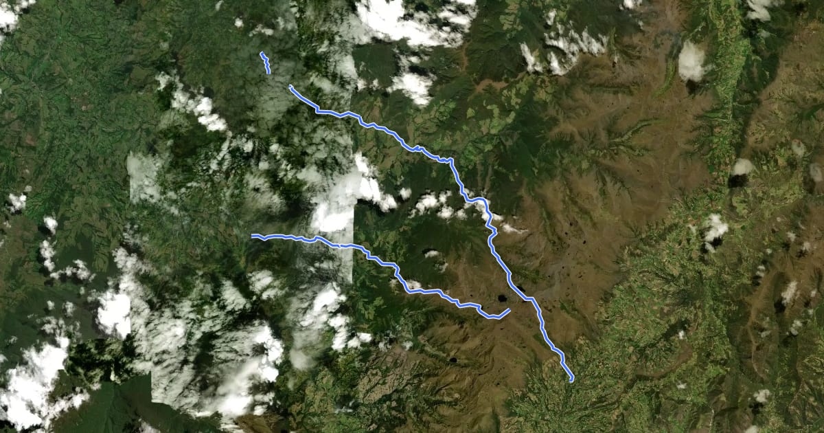 Маршрут Camino real Belén-Cincelada на спутниковом снимке