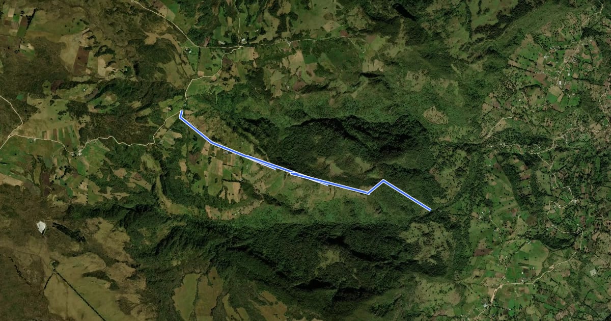 Маршрут Camino real Chorrera-San Francisco на спутниковом снимке