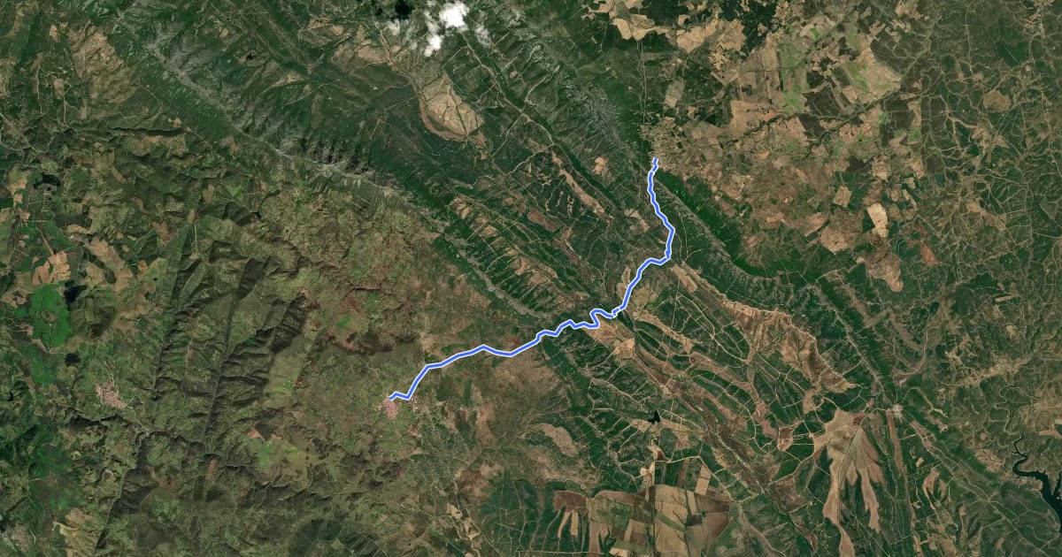 Маршрут Camino Real de los Austrias - Etapa 4 на спутниковом снимке