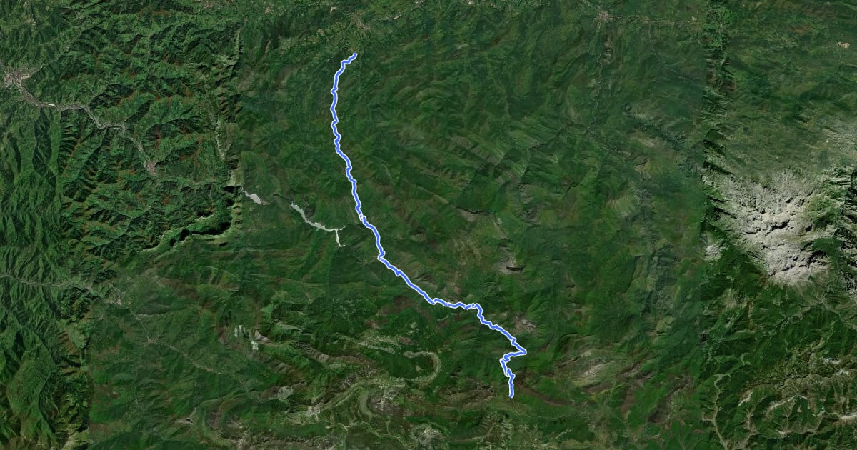 Маршрут Camino real del Sellón на спутниковом снимке