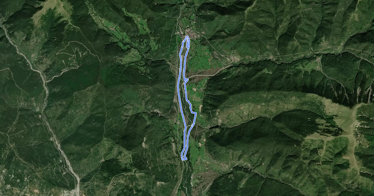 Маршрут Camino Ribera del Gállego на спутниковом снимке
