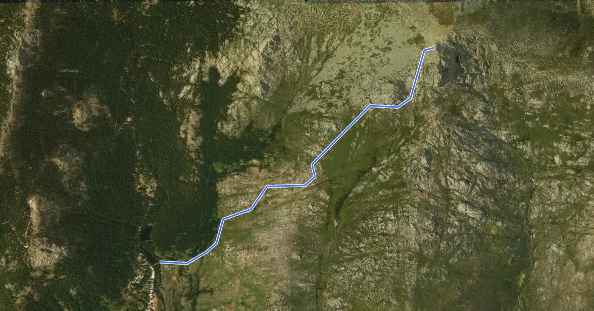 Маршрут Camino Sur de la Maliciosa на спутниковом снимке