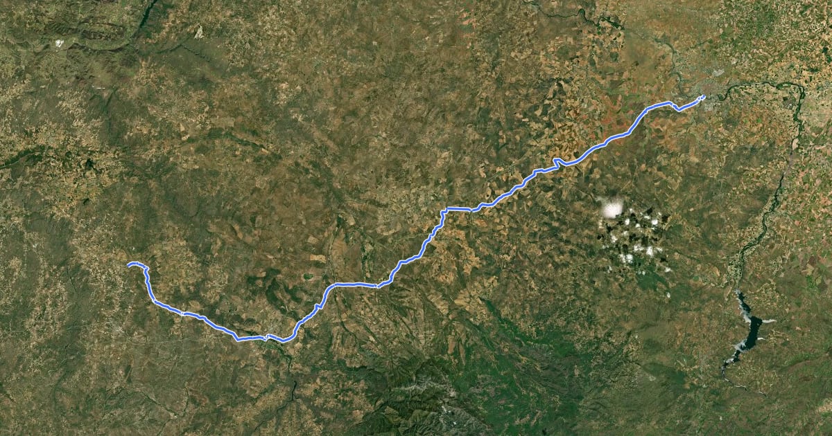 Маршрут Camino Torres - 01 Salamanca to Almeida на спутниковом снимке