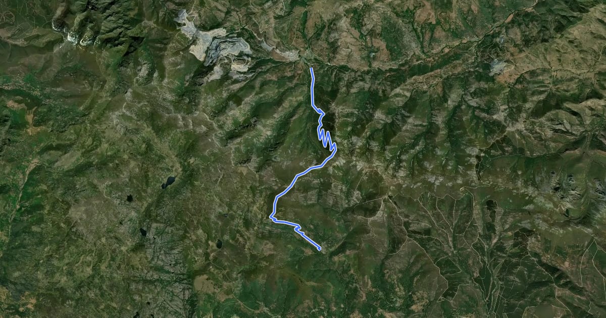 Маршрут Camino Tradicional San Ciprián - La Baña на спутниковом снимке