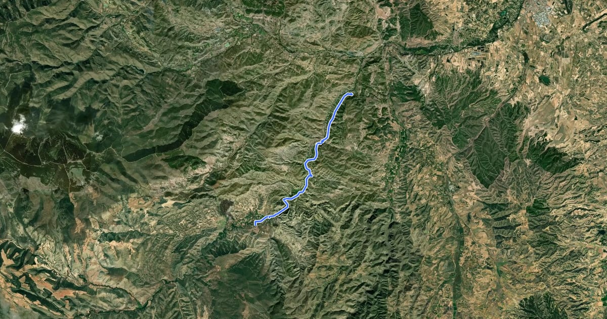 Маршрут Camino verde del Alhama на спутниковом снимке