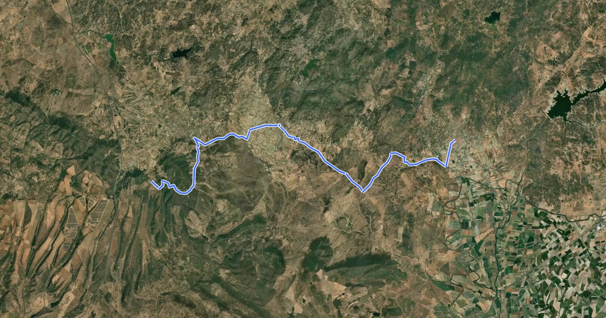 Маршрут Camino Visigodo - Etapa 1 на спутниковом снимке