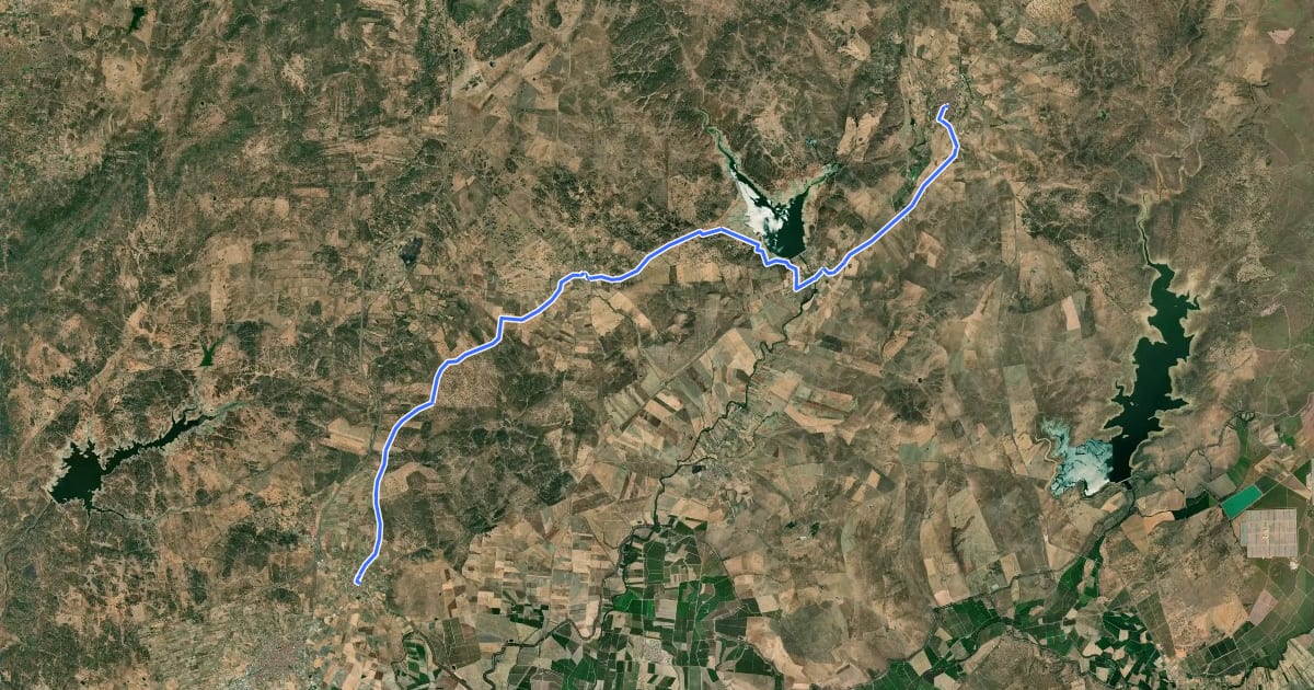 Маршрут Camino Visigodo - Etapa 3 на спутниковом снимке