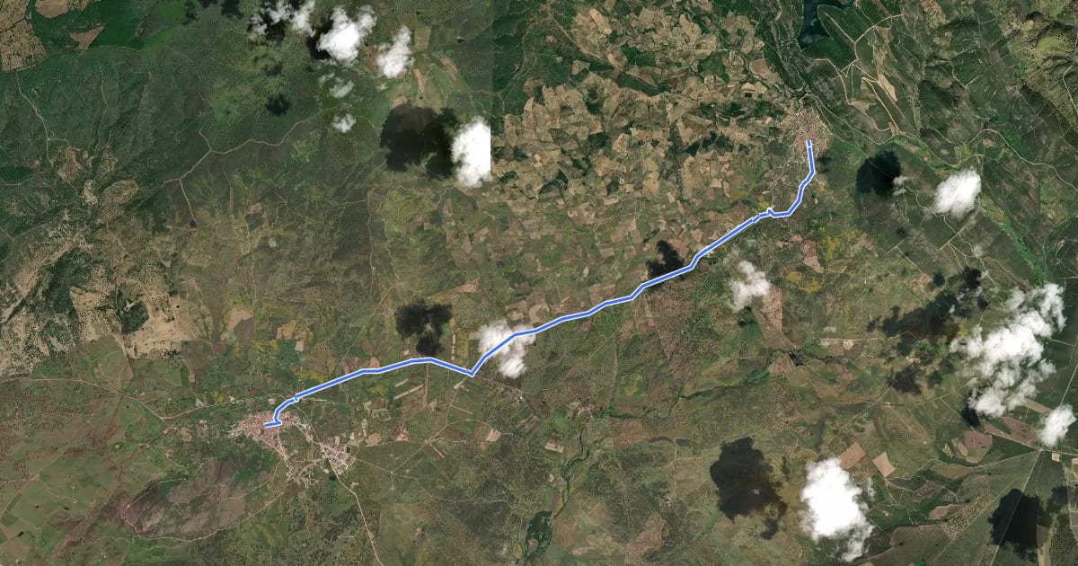 Маршрут Camino Visigodo - Etapa 5 на спутниковом снимке