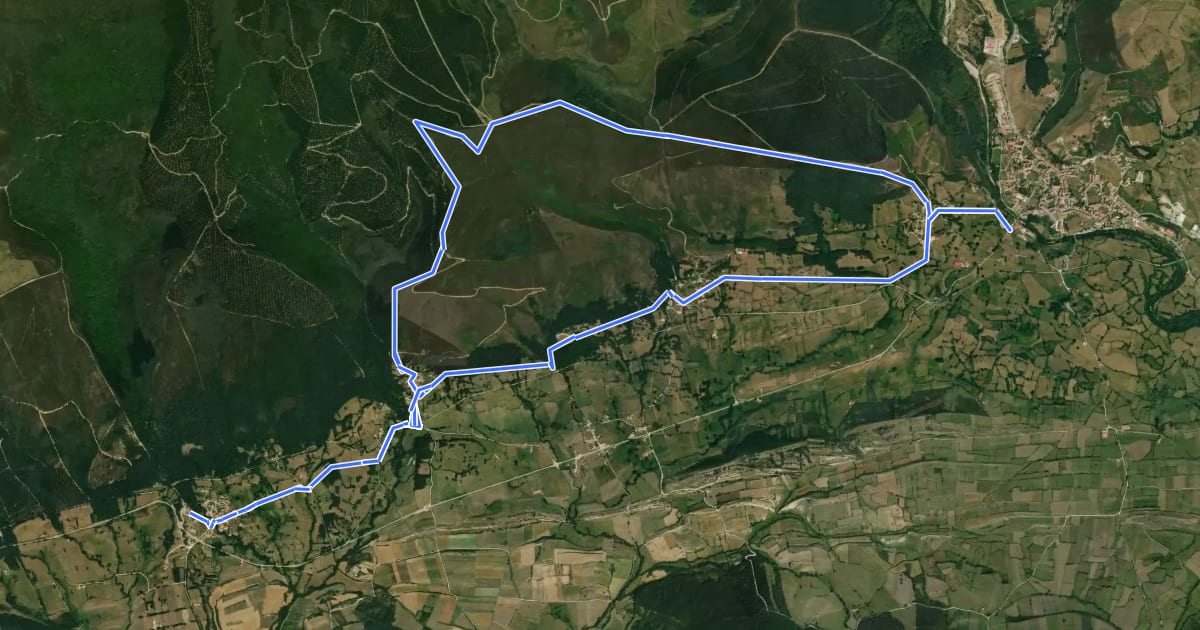 Маршрут Caminos de Sonsierra на спутниковом снимке