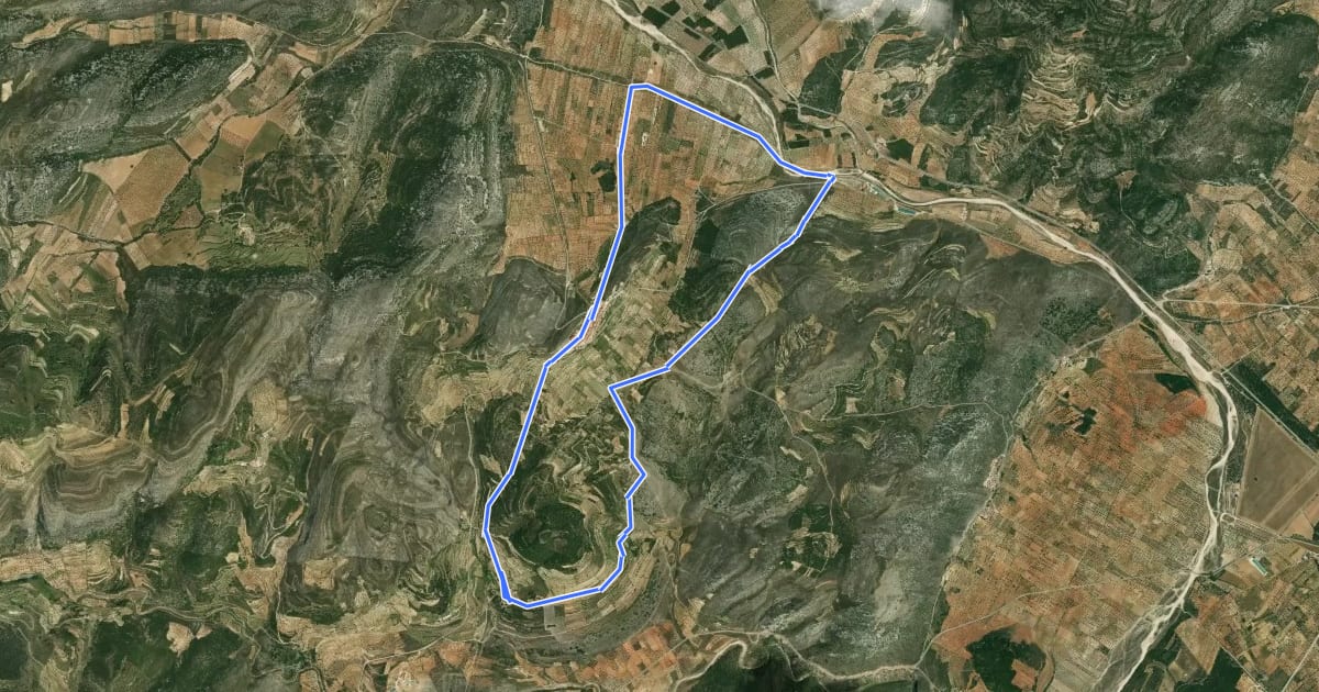 Маршрут Caminos del Señorío de Vilar de Canes на спутниковом снимке