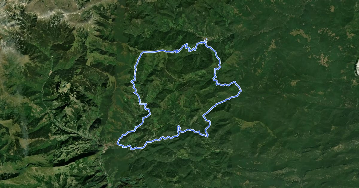 Маршрут Camins de l'exili на спутниковом снимке
