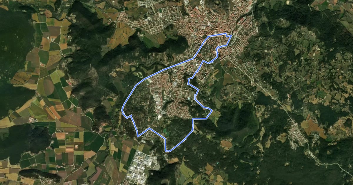 Маршрут Camins de Pedra Tosca на спутниковом снимке