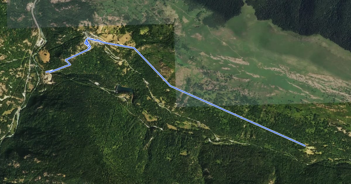 Маршрут Camins miners i contrabandistes на спутниковом снимке