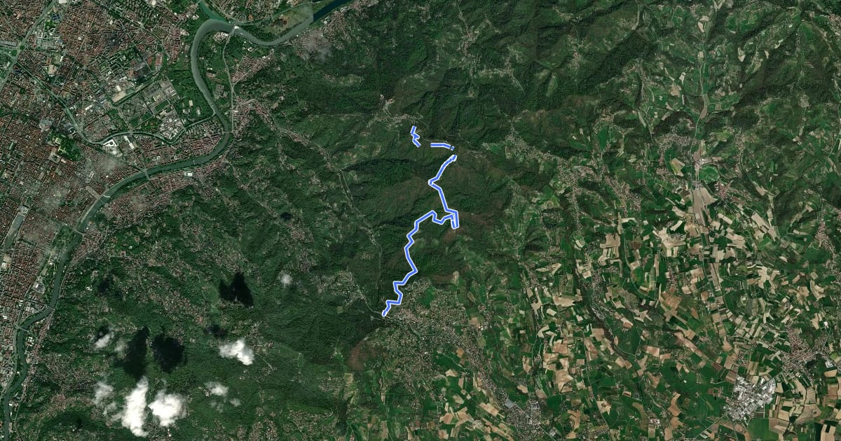 Маршрут Camminata Panoramica на спутниковом снимке