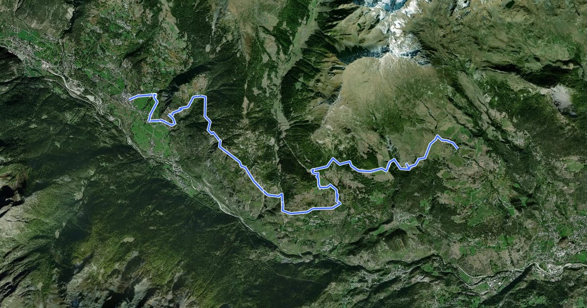 Маршрут Cammino Balteo (Bassa Via della Valle d'Aosta), Tappa 13 на спутниковом снимке