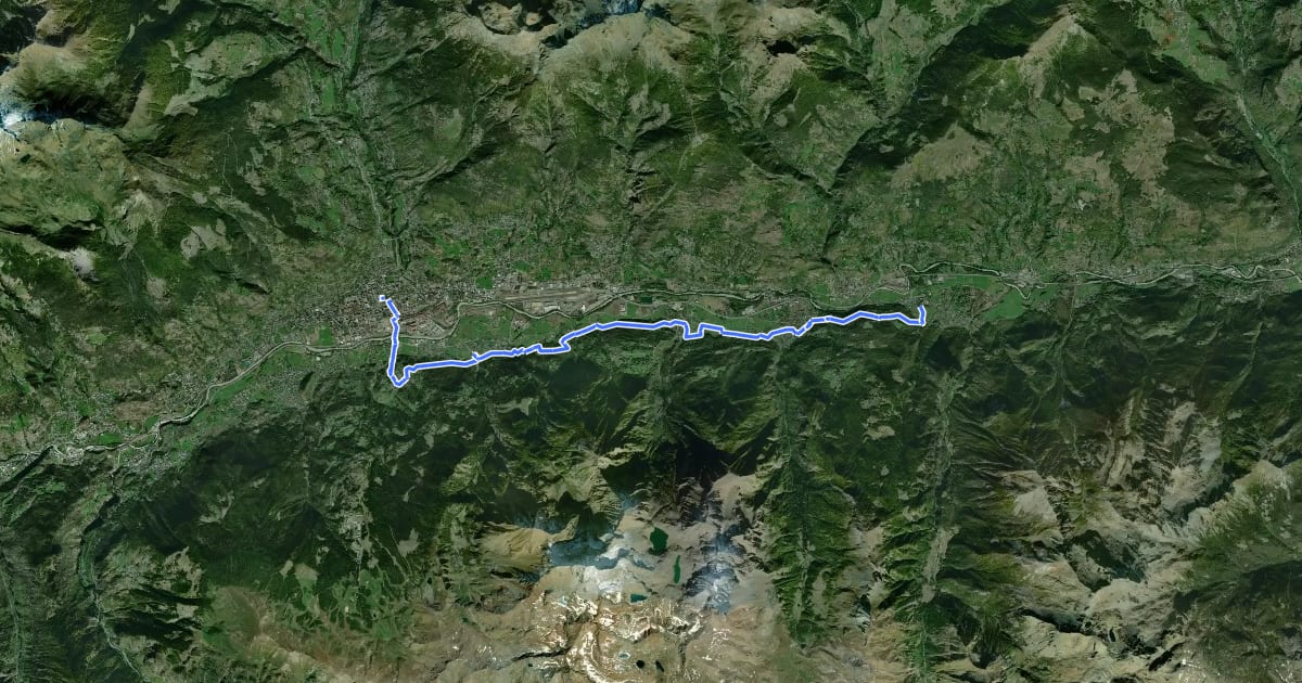 Маршрут Cammino Balteo (Bassa Via della Valle d'Aosta), Tappa 19 на спутниковом снимке