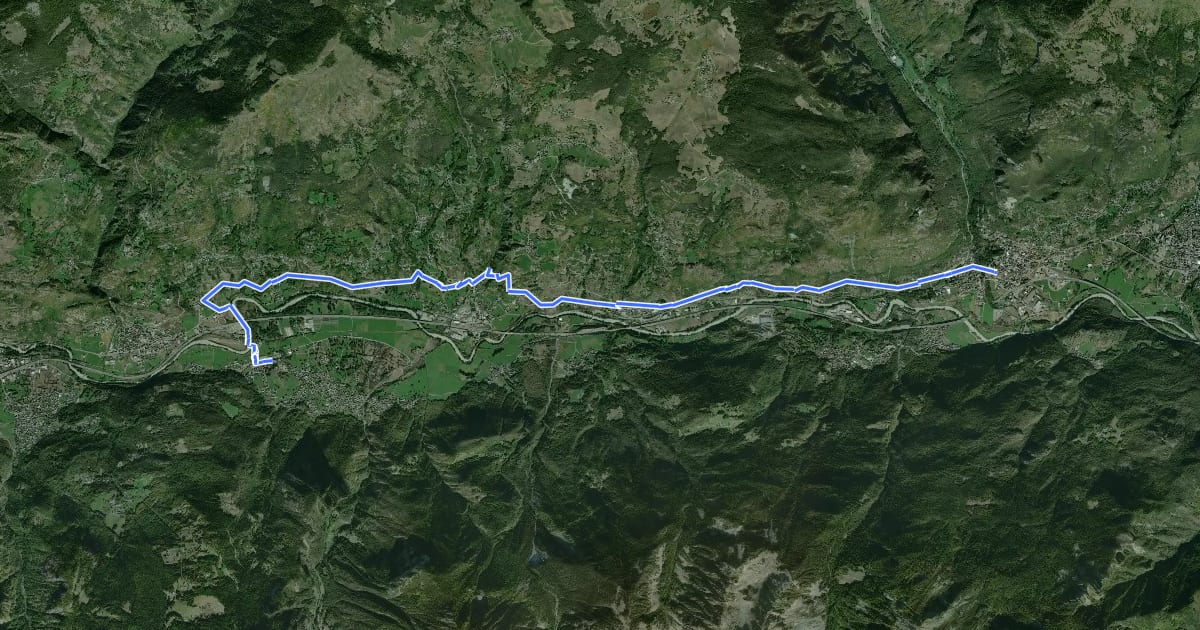 Маршрут Cammino Balteo (Bassa Via della Valle d'Aosta), Tappa 20 на спутниковом снимке