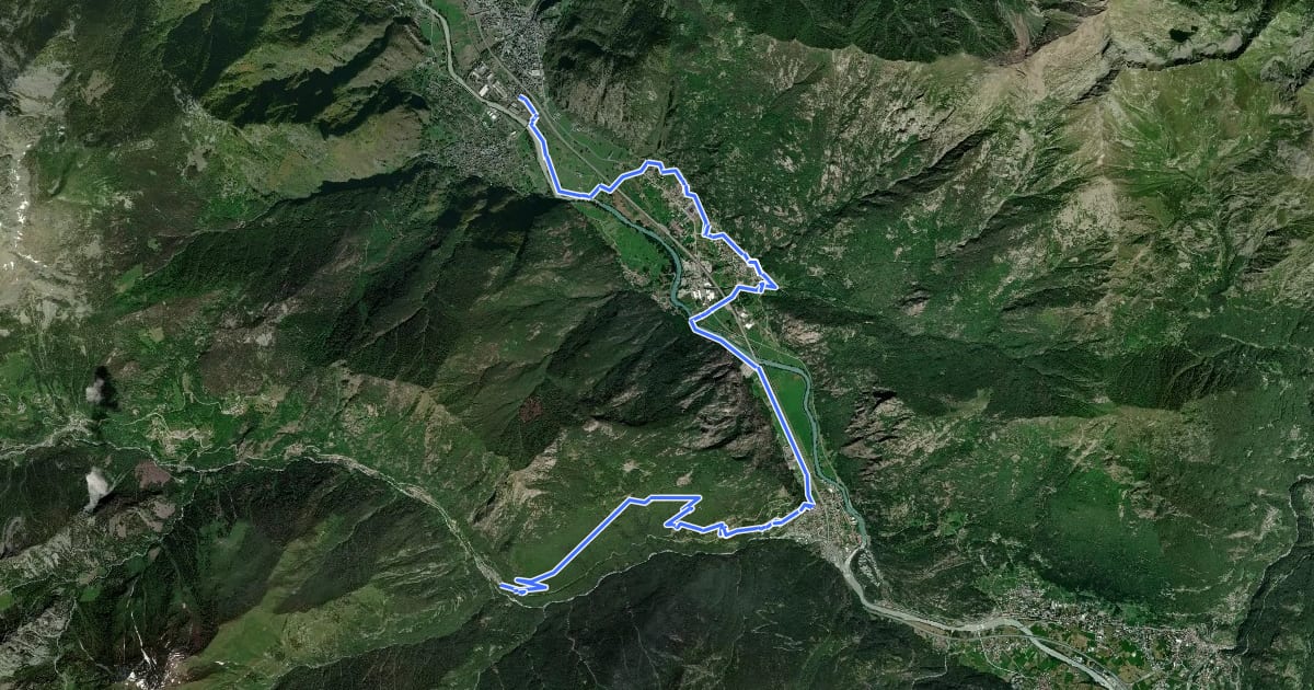Маршрут Cammino Balteo (Bassa Via della Valle d'Aosta), Tappa 22 на спутниковом снимке