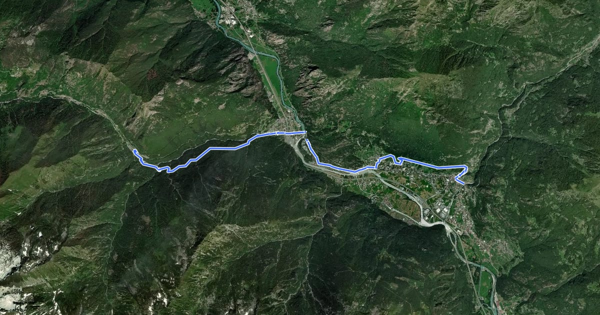 Маршрут Cammino Balteo (Bassa Via della Valle d'Aosta), Tappa 23 на спутниковом снимке