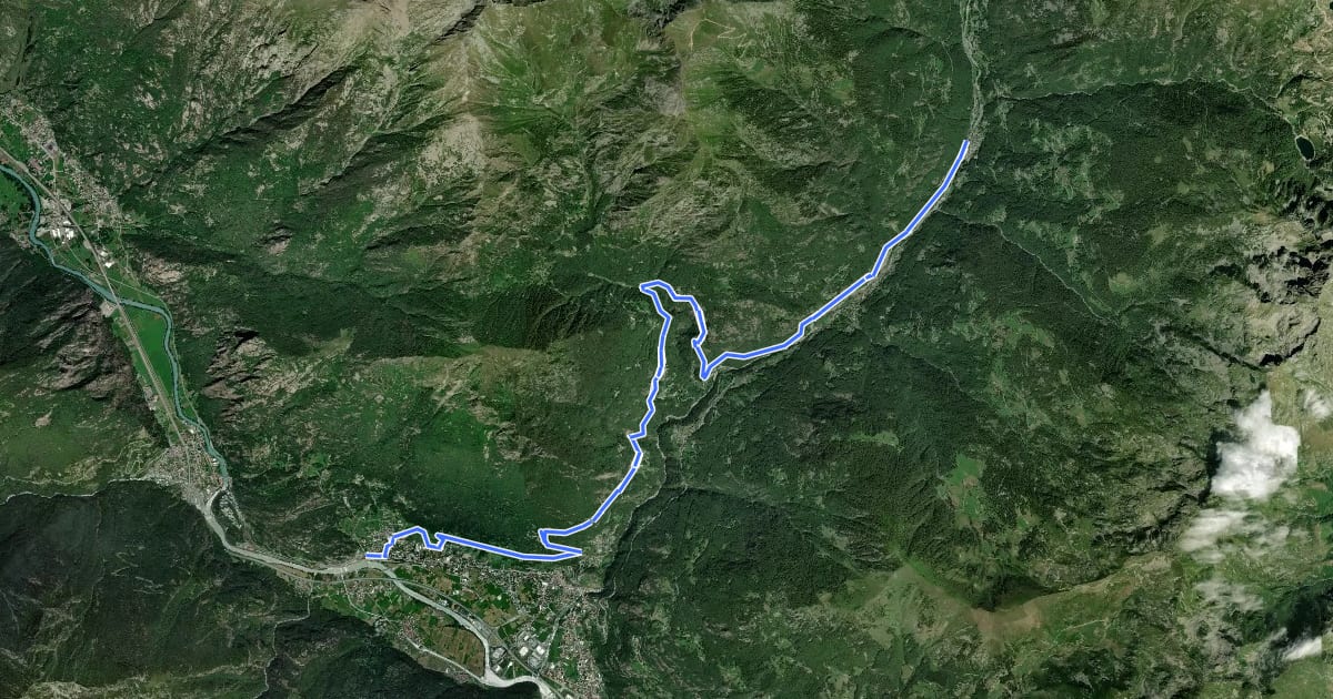 Маршрут Cammino Balteo (Bassa Via della Valle d'Aosta), Tappa 3 на спутниковом снимке