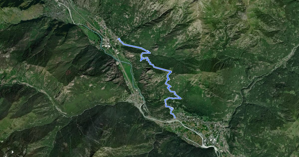 Маршрут Cammino Balteo (Bassa Via della Valle d'Aosta), Tappa 4 на спутниковом снимке