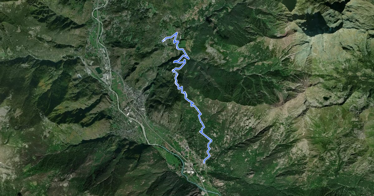 Маршрут Cammino Balteo (Bassa Via della Valle d'Aosta), Tappa 5 на спутниковом снимке
