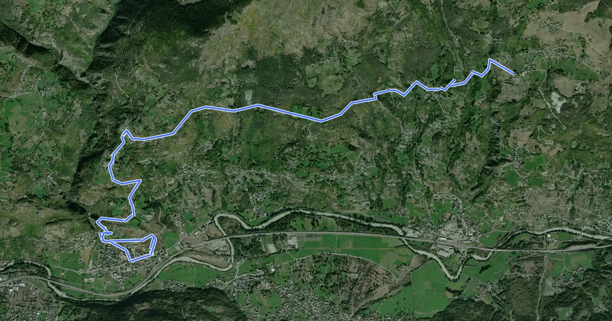 Маршрут Cammino Balteo (Bassa Via della Valle d'Aosta), Tappa 9 на спутниковом снимке
