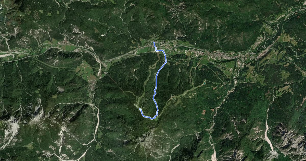 Маршрут Cammino Celeste Italia - 10 Camporosso - Monte Lussari на спутниковом снимке