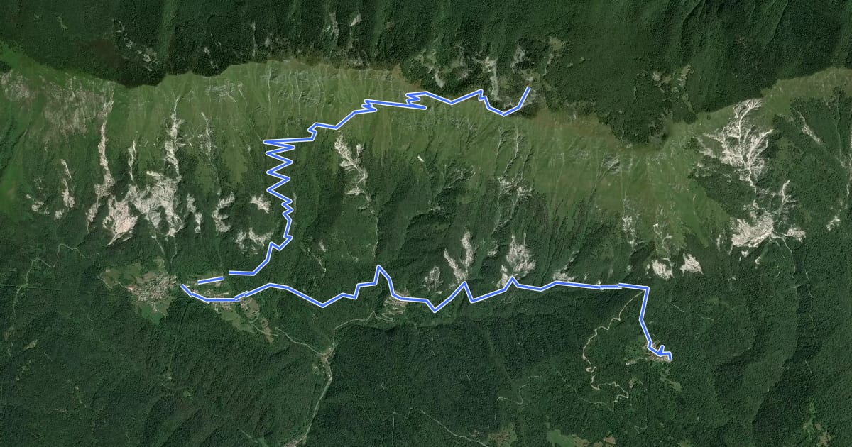 Маршрут Cammino Celeste Italia - 6 Montemaggiore - Rifugio A.N.A. на спутниковом снимке
