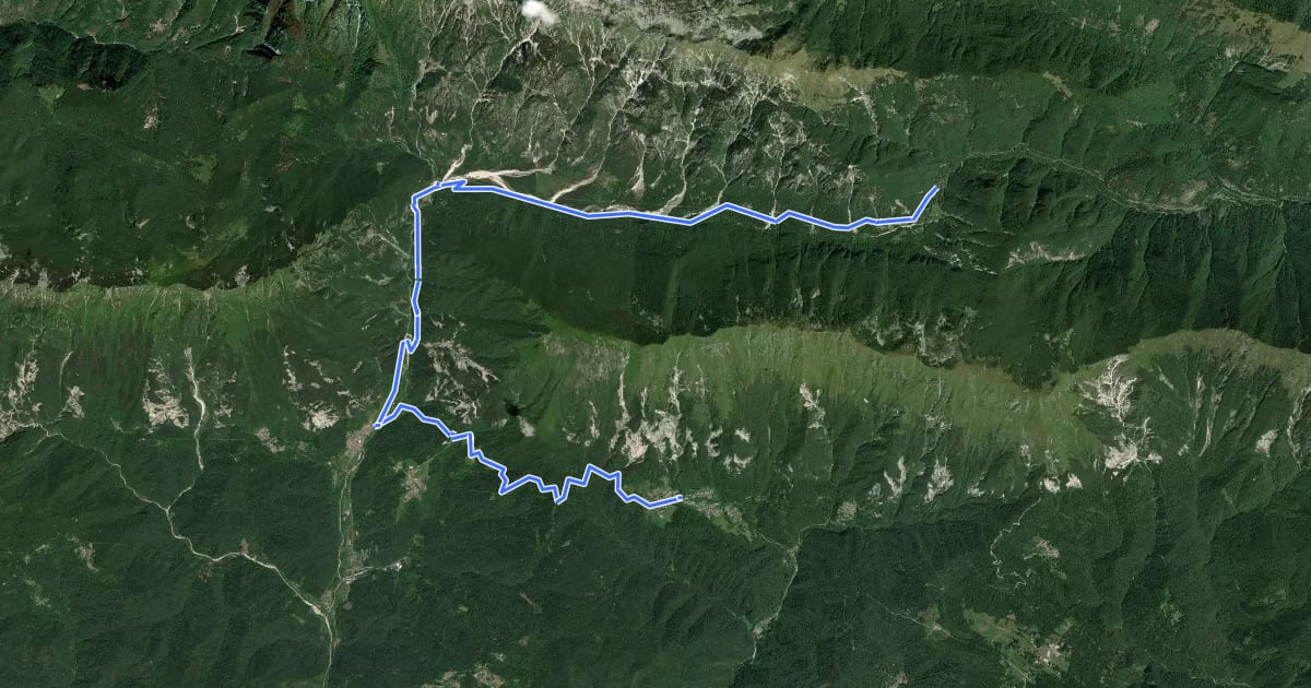 Маршрут Cammino Celeste Italia - 6var Montemaggiore - Variante al Gran Monte sul Rifugio A.N.A. - Passo Tanamea на спутниковом снимке