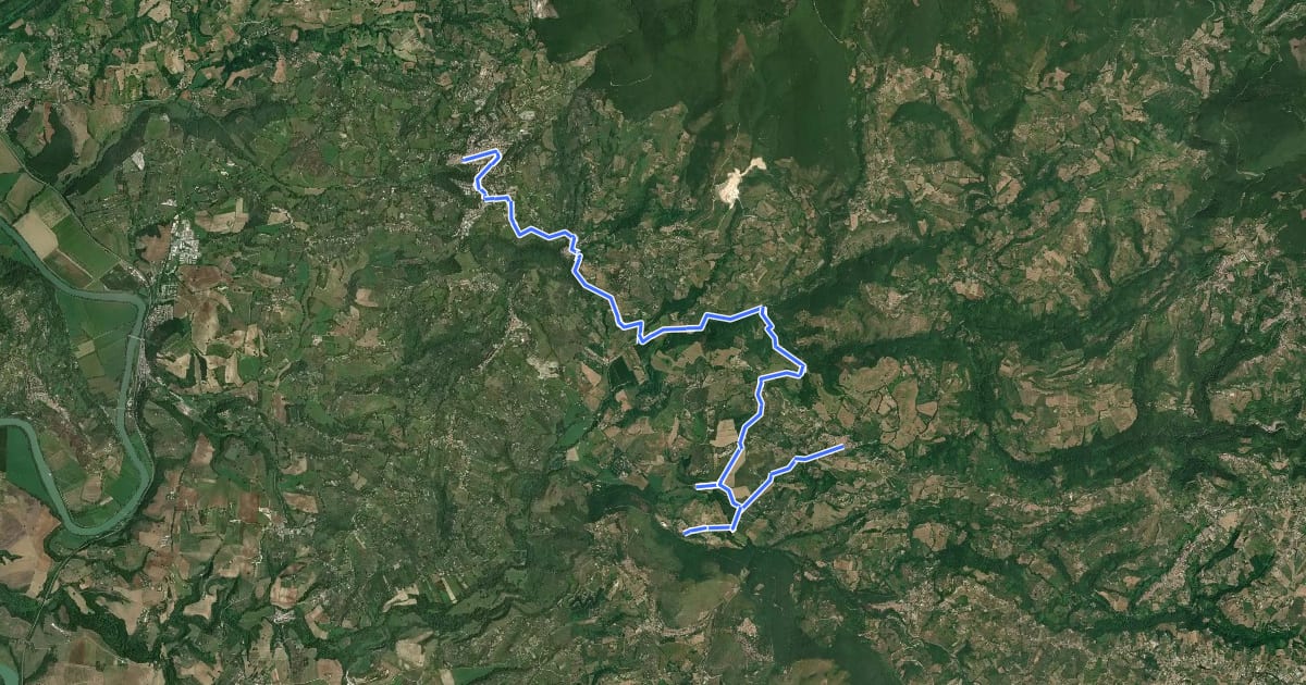 Маршрут Cammino dei Borghi Sabini - tappa 1 на спутниковом снимке