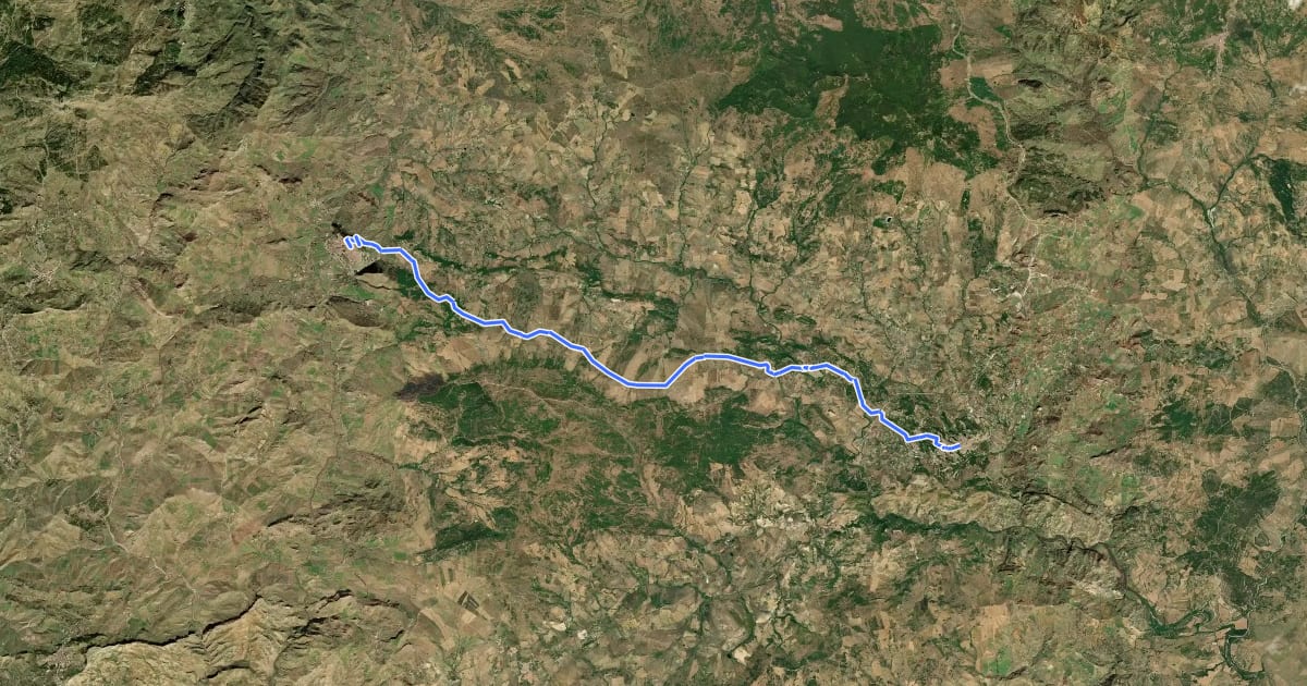 Маршрут Cammino dei Briganti in Sicilia. Tappa 2 Gangi-Nicosia на спутниковом снимке