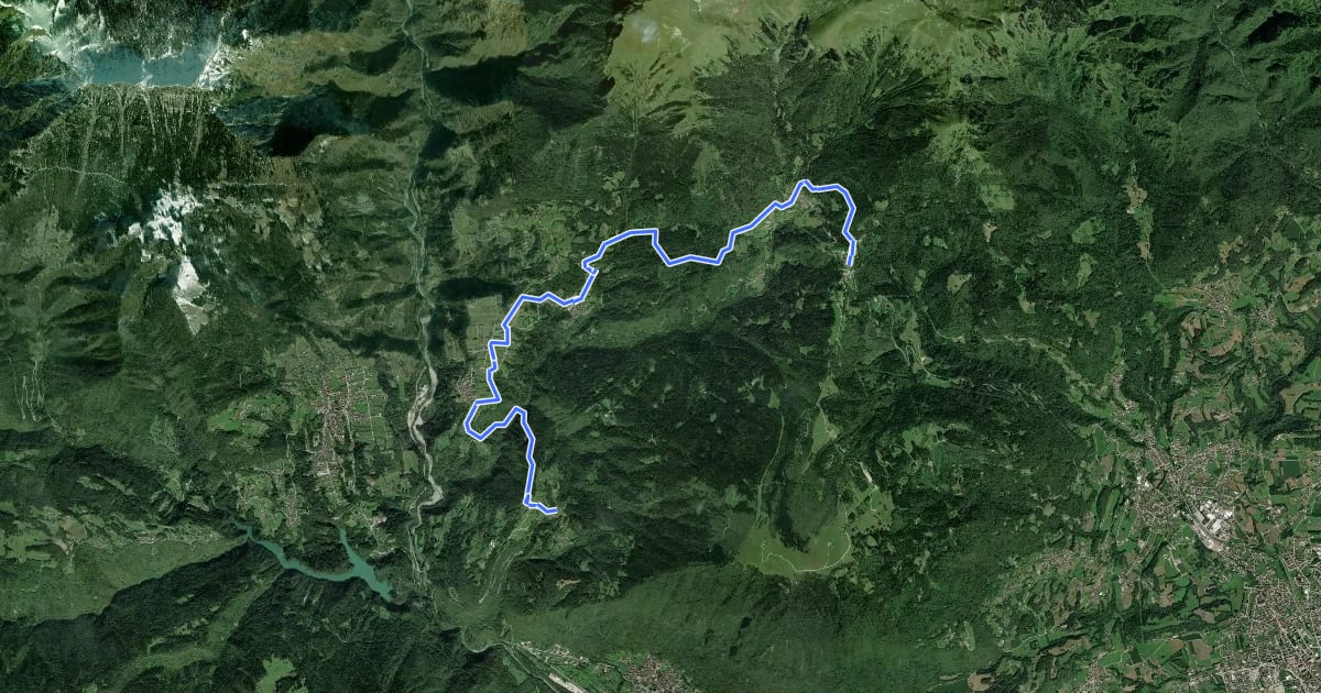 Маршрут Cammino delle Dolomiti - Tappa 03 на спутниковом снимке