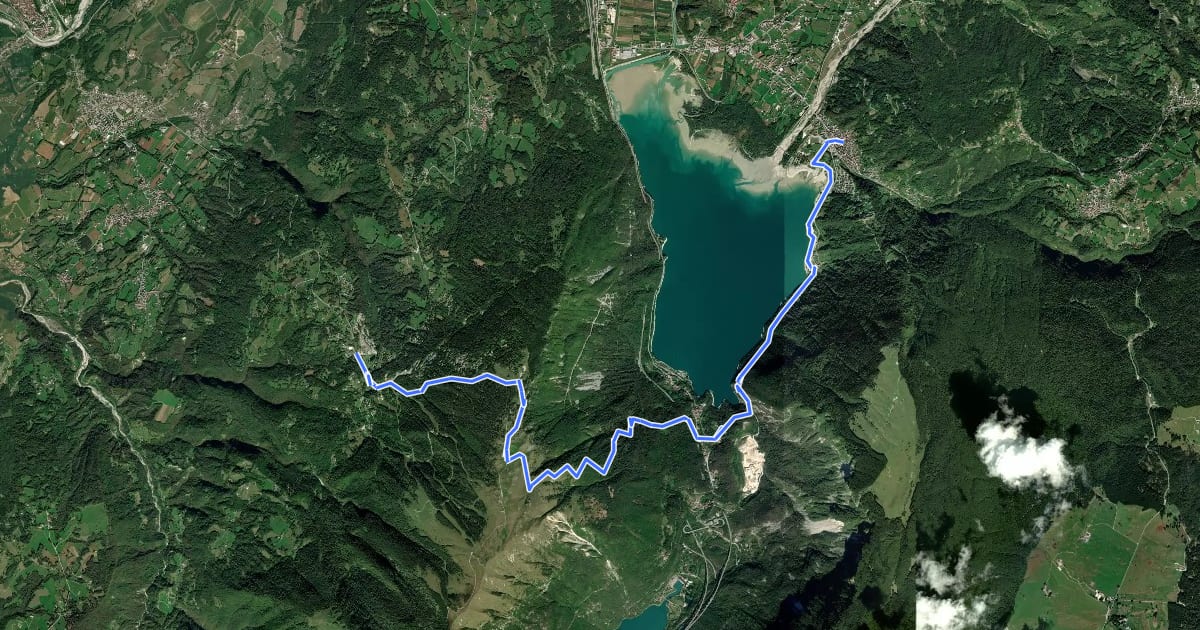Маршрут Cammino delle Dolomiti - Tappa 27 на спутниковом снимке