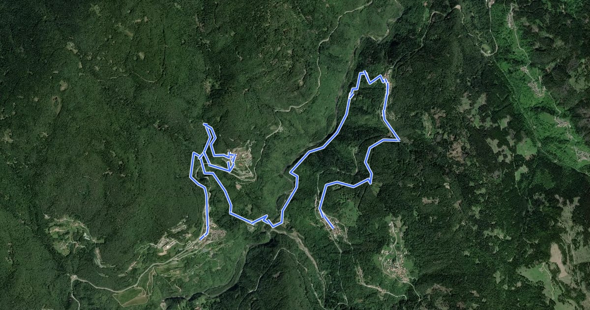 Маршрут Cammino delle terre sospese - Tappa 4 на спутниковом снимке