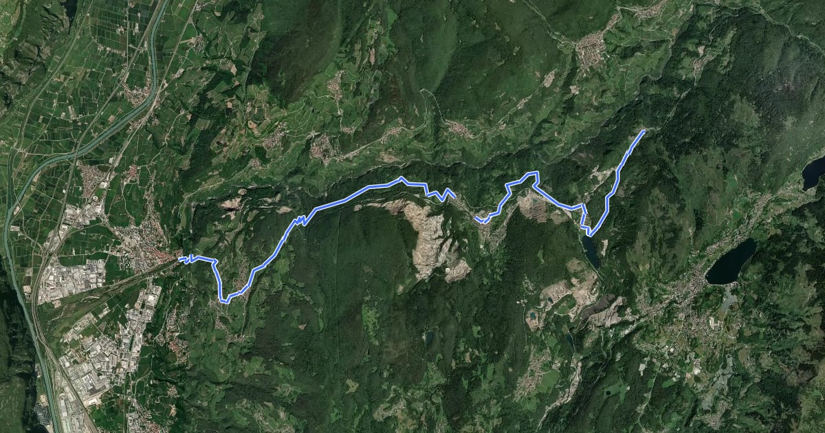 Маршрут Cammino delle terre sospese - Tappa 6 на спутниковом снимке