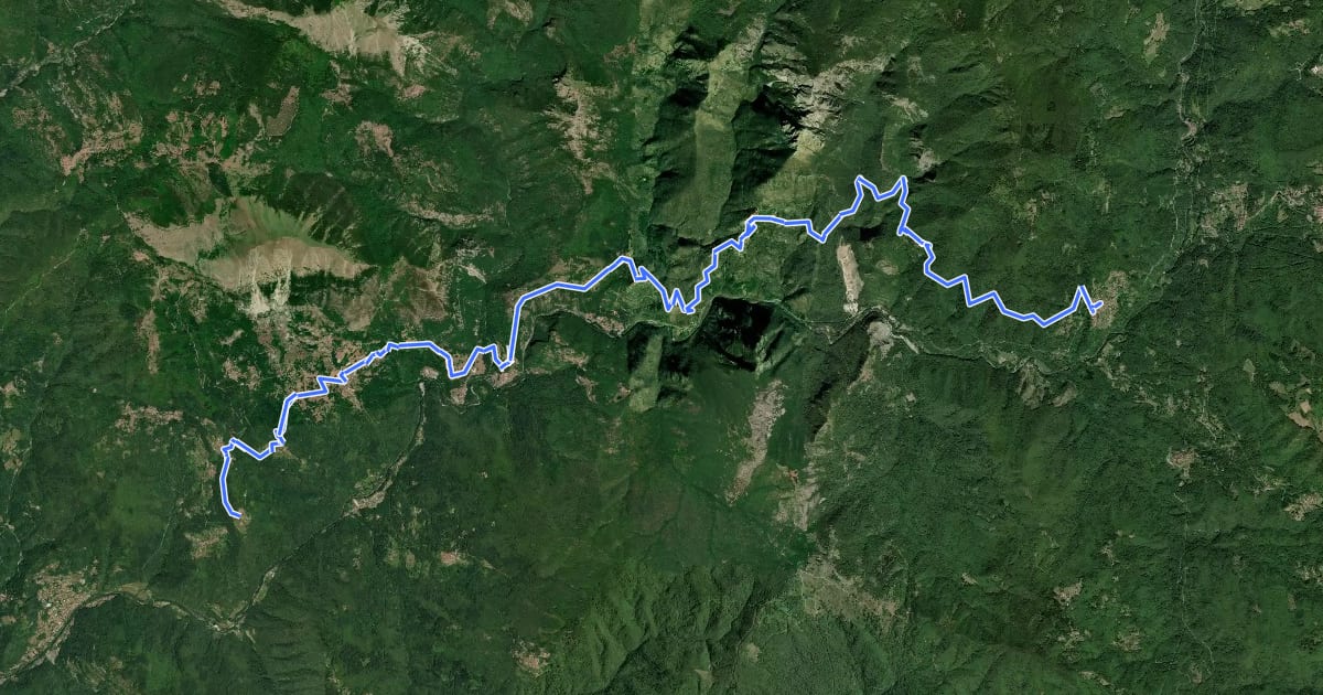 Маршрут Cammino di San Bartolomeo - TAPPA VARIANTE Popiglio-Vico Pancellorum-Pieve di Controni на спутниковом снимке
